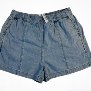 Madewell elastic waist denim shorts